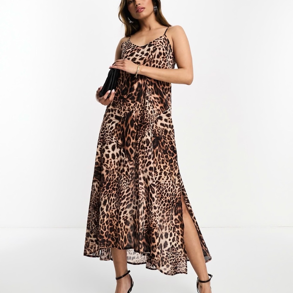 AllSaints Essie Evita Leopard Print Maxi Dress